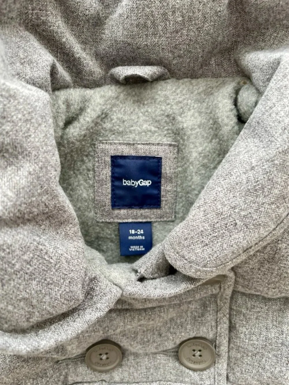SALE! Baby Gap Infant Winter Gray PUFFER Jacket Coat - Primaloft 18-24 Months